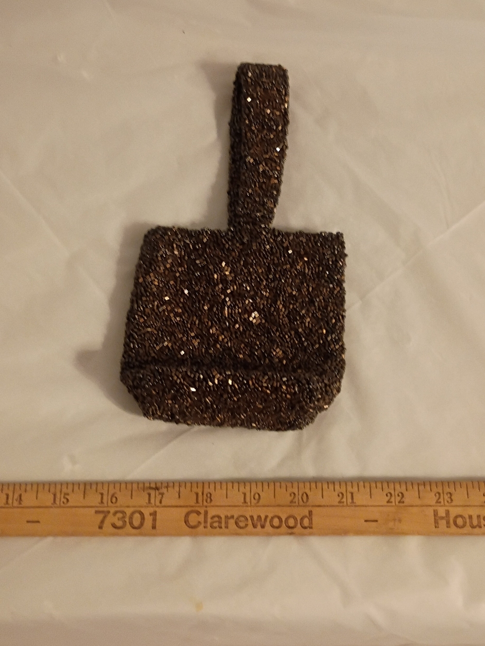 Moyna Bronze Glitter Wristlet Clutch